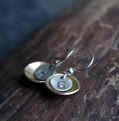 *SOLD OUT* Sterling Silver and brass earrings