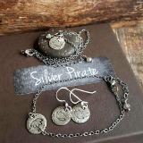 Sterling Silver Lotus flower jewelry set - Necklace, bracelet and earrings 