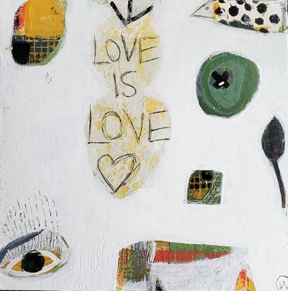 Abstract mixed media art