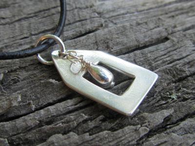 *SOLD OUT* House with silver bell - Handmade sterling silver pendant