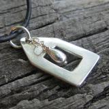 *SOLD OUT* House with silver bell - Handmade sterling silver pendant