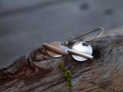 *SOLD OUT* Moon and twig sterling silver earrings