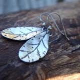 *SOLD OUT*Sterling silver autumn leaves earrings