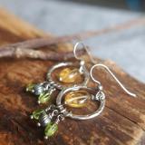 Citrine and Peridot earrings