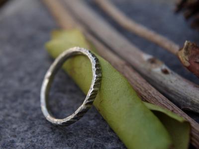 *SOLD OUT* Hammered silver stacking ring