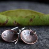 *SOLD OUT* Folklore flower copper and sterling silver earrings