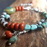 Frida bracelet - Mixed gemstones and Sterling Silver