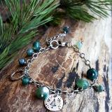 Woodland - Sterling Silver Moss Agate bracelet 